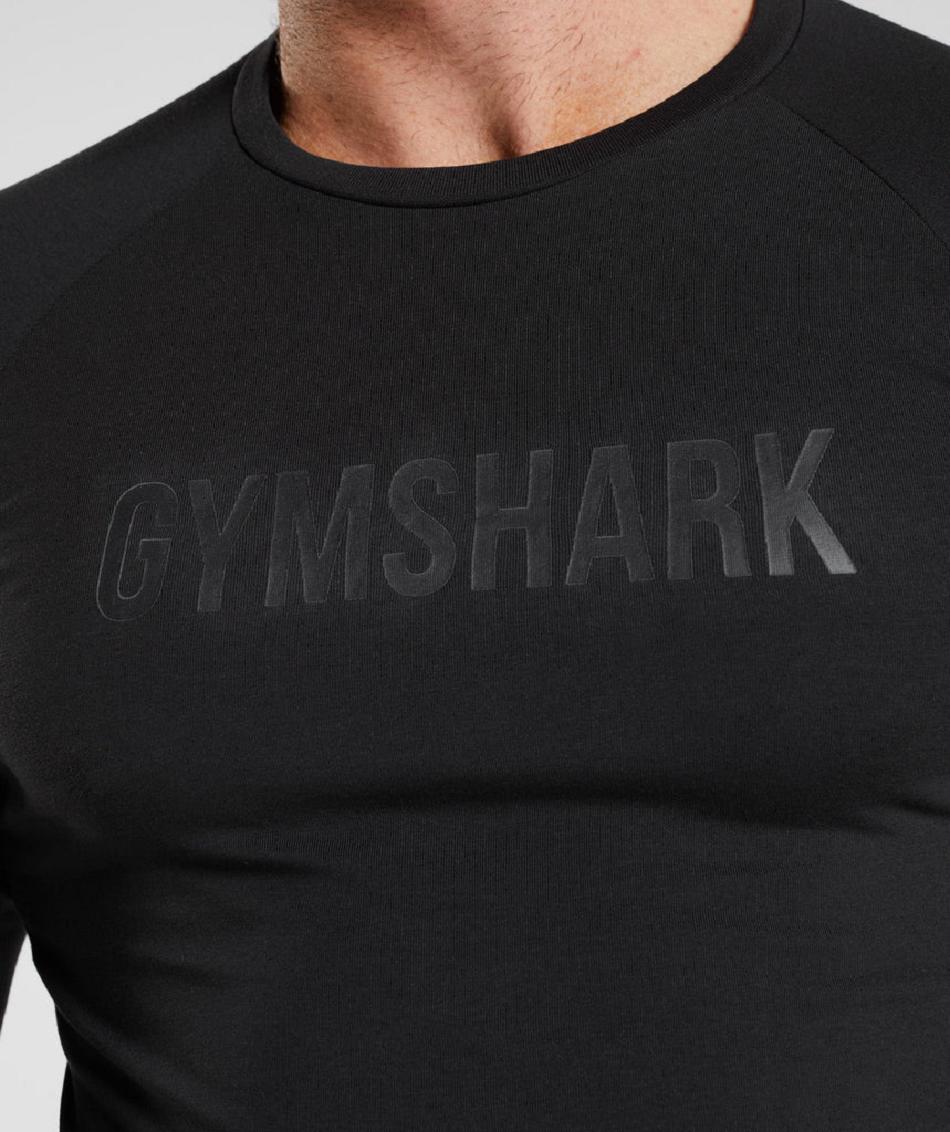 Long Sleeve Gymshark Apollo Hombre Negras | CO 3523MQZ